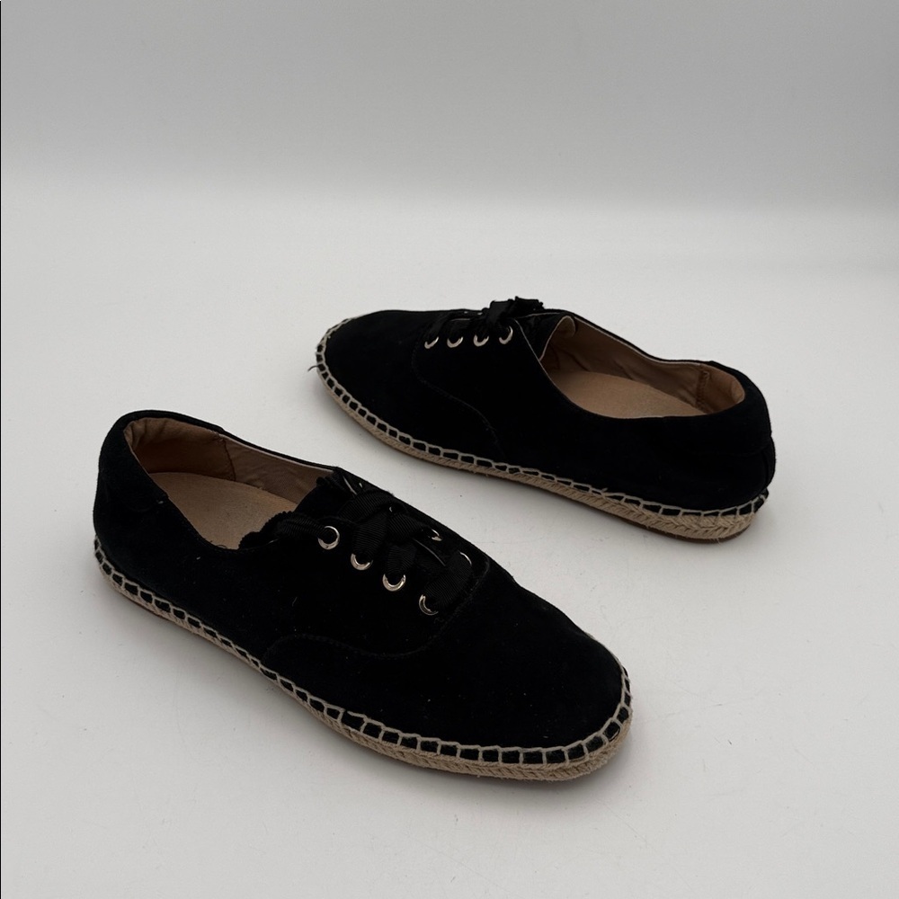 Vionic Black women Sneakers espadrille canvas 8 lace up casual office vacations